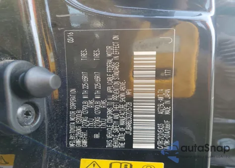 2016 Lexus Nx 200T Base z USA, uszkodzony, nr VIN JTJBARBZ3G2075728